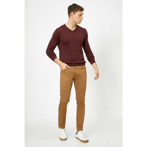 Koton Men's Brown Pocket Detailed Trousers