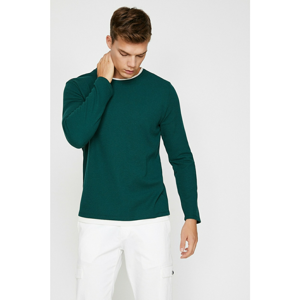 Koton Men's Green Crew Neck T-Shirt