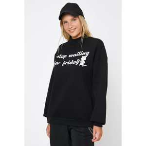 Koton Female Black Love Sweatshirt