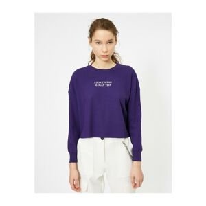 Koton Women's Purple Sweatshirt
