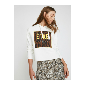 Koton Printed Sweatshirt with Written