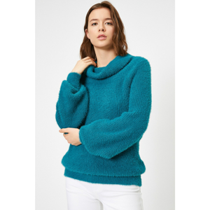 Koton Women's Blue Shoulder Detail sweater