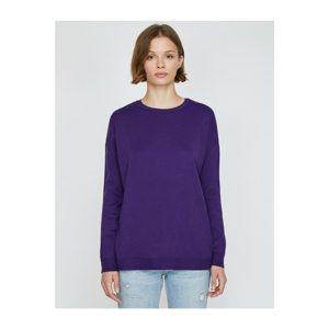 Koton Women's Purple Bicycle Collar Sweater