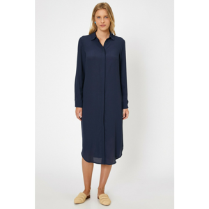 Koton Women's Navy Button Detail Dress