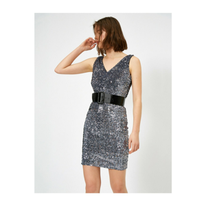 Koton Women's Grey Stamp Detail dress