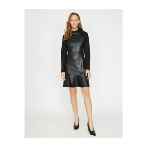 Koton Leather Looking Dress