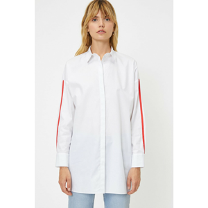 Koton Women's White Classic Collar Long Sleeve Tunic