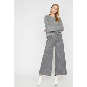 Koton Women's Grey Striped Pants