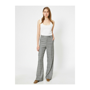 Koton Wide Leg Square Pants with Pocket Detail