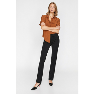 Koton Women's Black Pocket Detail Pants