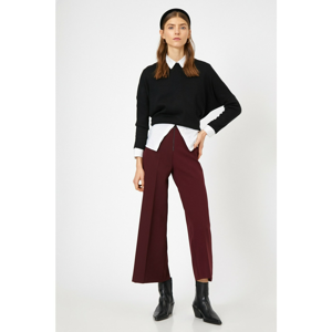 Koton Women's Burgundy Trousers