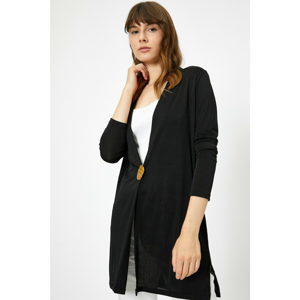 Koton Women's Black Button Detailed Cardigan