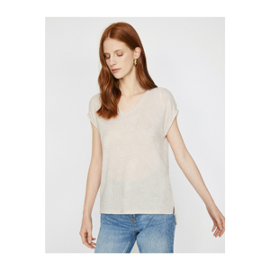 Koton T-Shirt - Beige - Regular