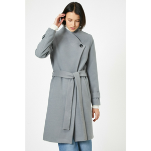 Koton Women's Grey Belt Detail coat