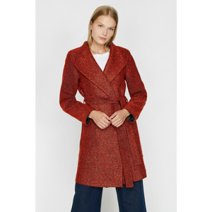 Koton Women's Red Waist-Tied Coat