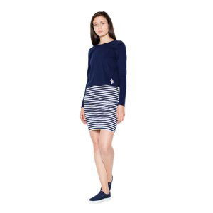 Venaton Woman's Dress VT065 Navy Blue