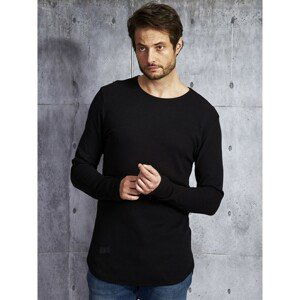 Black longer men's blouse