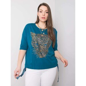 Oversize women's blouse with application