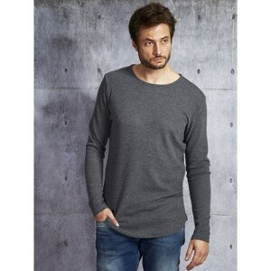 Men's long dark gray blouse