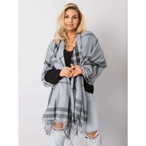 Gray plaid scarf