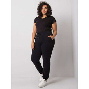 Women&#39;s black plus size sweatpants