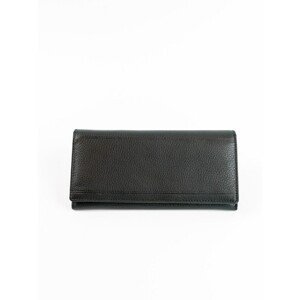 Leather men´s oblong black wallet