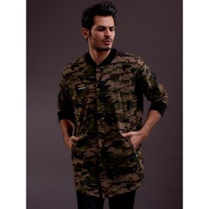Men's camo jacket with patches