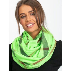 Fluo green plaid pattern scarf