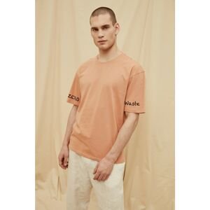 Trendyol Tile Men's Oversize Fit 100% Cotton Crew Neck Short Sleeve Printed T-Shirt