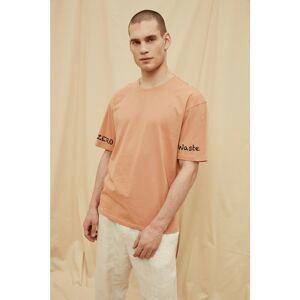 Trendyol Tile Men's Oversize Fit 100% Cotton Crew Neck Short Sleeve Printed T-Shirt