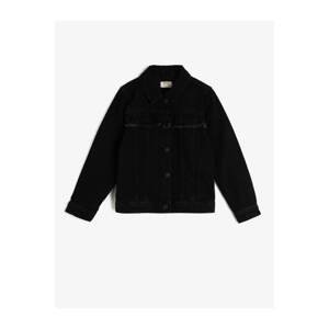 Koton Girl Black Cotton Jacket