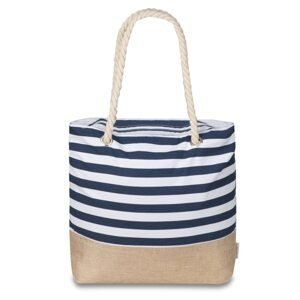 Semiline Woman's Bag L2021-1 White/Navy Blue