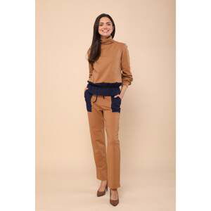 Kabelle Woman's Tracksuit Set KB308 Camel/Navy Blue