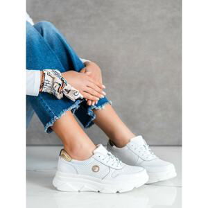 FILIPPO LEATHER SNEAKERS ON THE PLATFORM