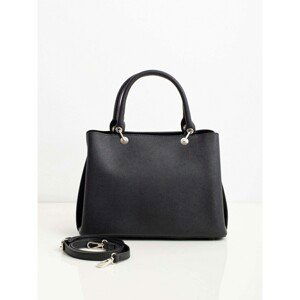 Black saffiano handbag