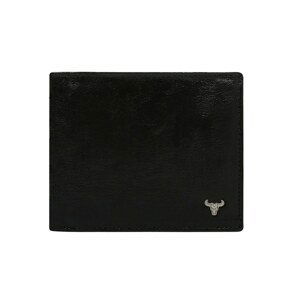 Men´s black leather horizontal wallet