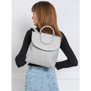 Gray flap backpack