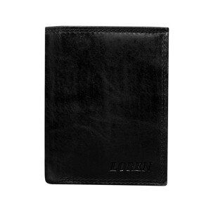 Black leather wallet for a man