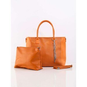 Orange openwork bag
