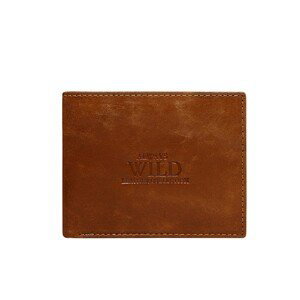 Men´s leather wallet without fastening, brown