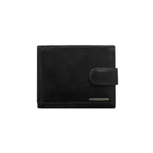 Men´s horizontal black leather wallet