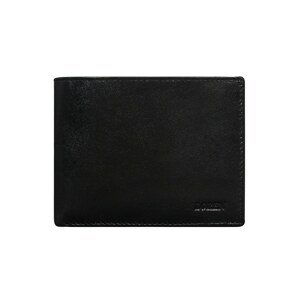Men's leather wallet without a clasp black