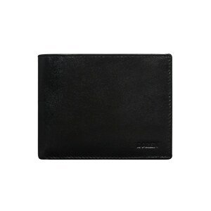 Men's leather wallet without a clasp black