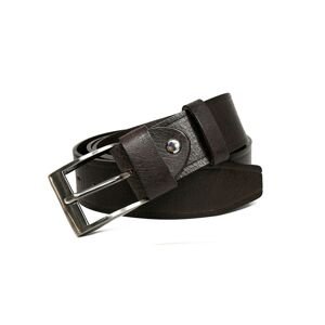 Men´s leather belt with a brown buckle
