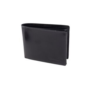 Men´s black horizontal leather wallet