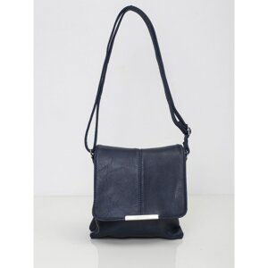 Dark blue eco-leather messenger bag