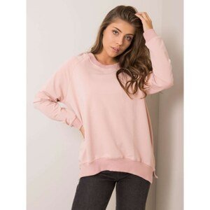 RUE PARIS Cotton sweatshirt in dirty pink color
