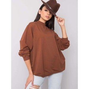 Basic brown cotton sweatshirt