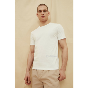 Trendyol White Male 100% Organic Cotton Slim Fit T-Shirt