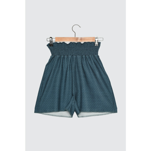 Trendyol Navy Blue Wick and Gipeli Knitted Shorts & amp; Bermuda